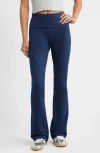 Bp. Foldover Flare Leggings In Blue