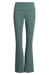 Bp. Foldover Flare Leggings In Green