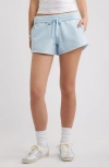 Bp. Foldover Fleece Mini Sweat Shorts In Blue