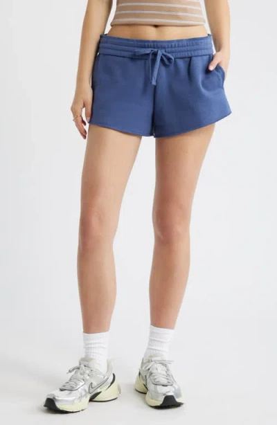 Bp. Foldover Fleece Mini Sweat Shorts In Blue