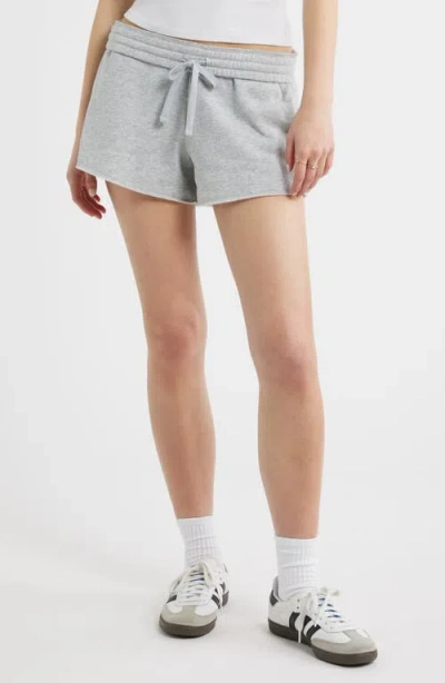 Bp. Foldover Fleece Mini Sweat Shorts In Gray