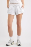 Bp. Foldover Fleece Mini Sweat Shorts In Metallic