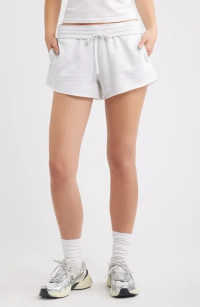 Bp. Foldover Fleece Mini Sweat Shorts In Metallic