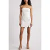Bp. Foldover Strapless Minidress In White