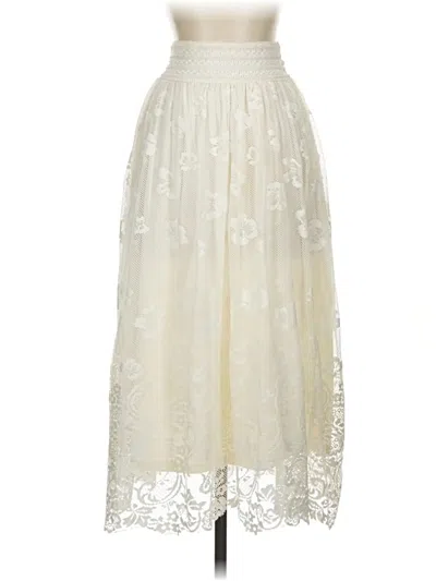 Pre-owned Bp. Formal Skirt In Ivory