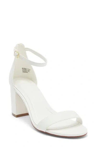 Bp. Frenchie Block Heel Ankle Strap Sandal In White