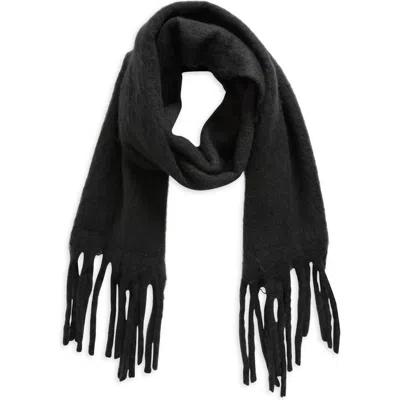 Bp. Fringe Blanket Scarf In Black