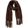 Bp. Fringe Blanket Scarf In Brown Coffee