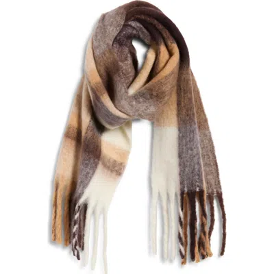 Bp. Fringe Blanket Scarf In Brown