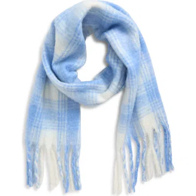 Bp. Fringe Blanket Scarf In Blue