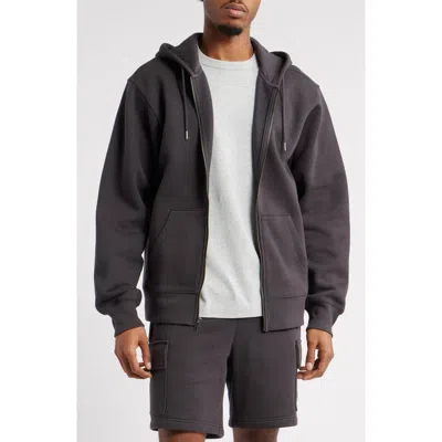 Bp. Front Zip Hoodie In Black Faded