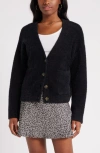 Bp. Fuzzy Cardigan In Black