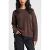 Bp. Fuzzy Oversize Sweater In Brown