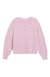 Bp. Fuzzy Scoop Neck Cardigan In Pink