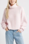 Bp. Fuzzy Turtleneck Sweater In Pink