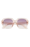 Bp. Gadient Square Sunglasses In Clear Pink