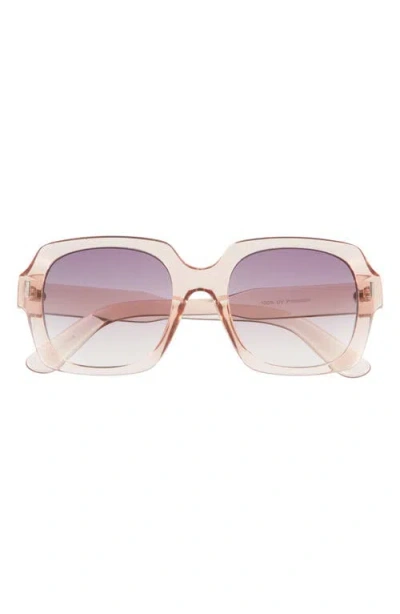 Bp. Gadient Square Sunglasses In Clear Pink
