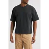 Bp. Garment Dyed Boxy Crop T-shirt In Black Faded