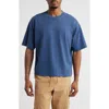 Bp. Garment Dyed Boxy Crop T-shirt In Blue Indigo