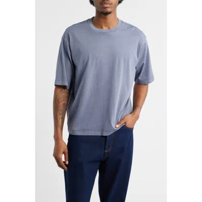 Bp. Garment Dyed Boxy Crop T-shirt In Blue