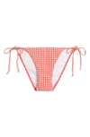 Bp. Gingham Seersucker Bikini Bottoms In Red