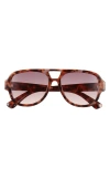 Bp. Gradient Aviator Sunglasses In Brown
