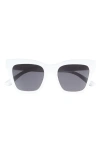 Bp. Gradient Chunky Cat Eye Sunglasses In White