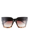 Bp. Gradient Oversize Square Sunglasses In Brown