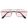 Bp. Gradient Rectangular Aviator Sunglasses In Brown