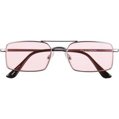 Bp. Gradient Rectangular Aviator Sunglasses In Brown