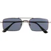 Bp. Gradient Rectangular Aviator Sunglasses In Silver