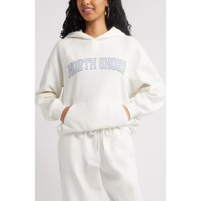 Bp. Graphic Hoodie In Ivory- Blue North Shore