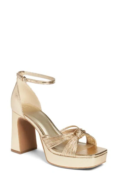 Bp. Harlow Ankle Strap Platform Sandal In Gold