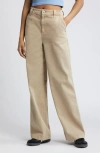 BP. HIGH WAIST WIDE LEG TWILL PANTS