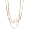 Bp. Imitation Pearl Multistrand Necklace In Gold White