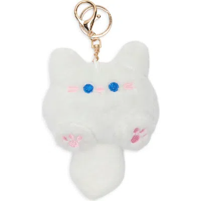Bp. Kitty Plush Bag Charm In White