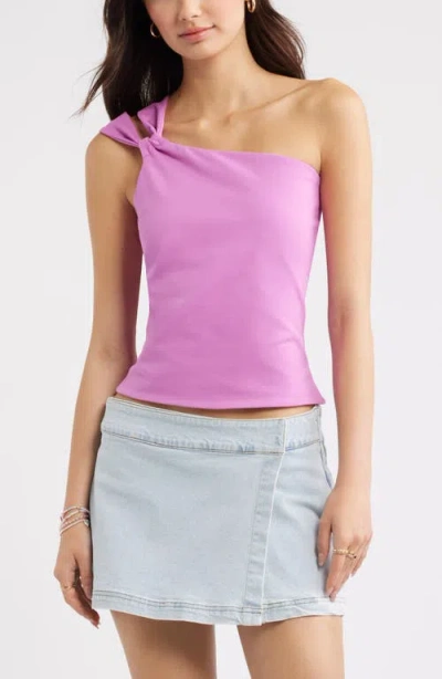 Bp. Knit One-shoulder Tank In Pink