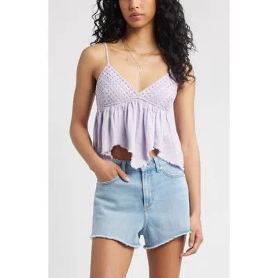 Bp. Lace & Cotton Gauze Babydoll Camisole