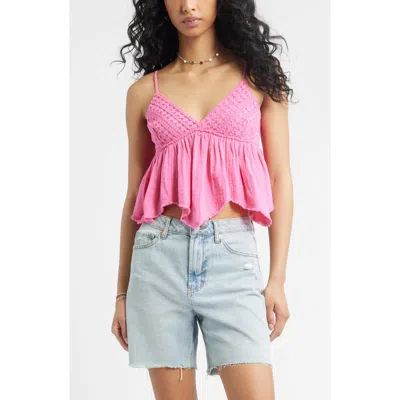 Bp. Lace & Cotton Gauze Babydoll Camisole