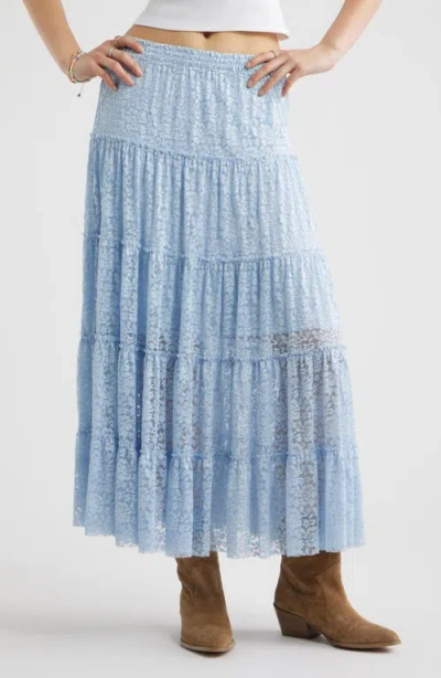 Bp. Lace Maxi Skirt In Blue