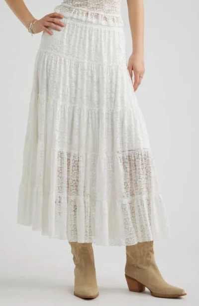 Bp. Lace Maxi Skirt In White