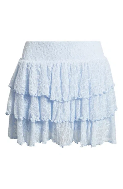 Bp. Lace Tiered Mini Skort In Blue