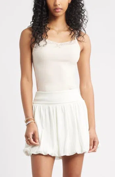 Bp. Lace Trim Camisole In Beige Prunus