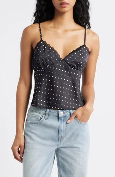 Bp. Lace Trim Camisole In Black