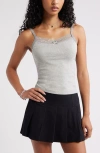 Bp. Lace Trim Camisole In Gray