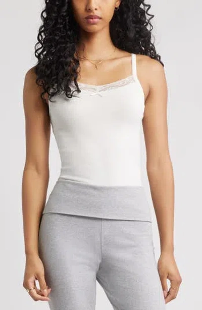 Bp. Lace Trim Camisole In Ivory