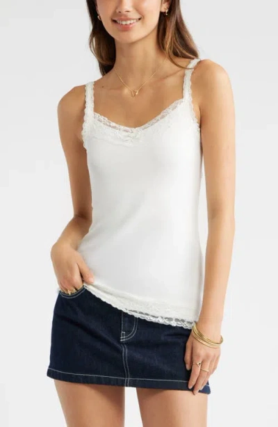 Bp. Lace Trim Camisole In White
