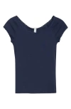 Bp. Lace Trim Cotton T-shirt In Purple