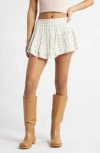 Bp. Lace Trim Ruffle Skort In White