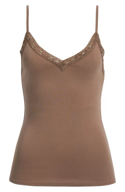 Bp. Lace Trim V-neck Camisole In Neutral
